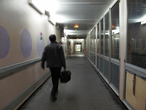 Couloir de l’hôpital Jean-Verdier